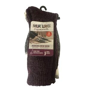 Muk Luks Women's Crew Socks 2-Pack NWT